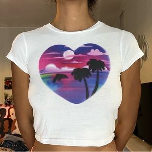 delia’s sunset crop top